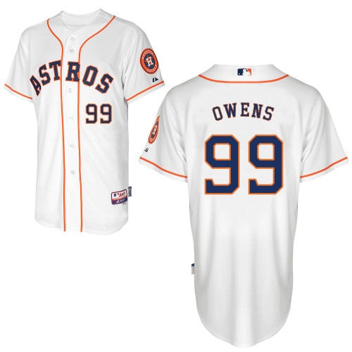Rudy Owens #99 MLB Jersey-Houston Astros Men's Authentic Home White Cool Base Baseball Jersey